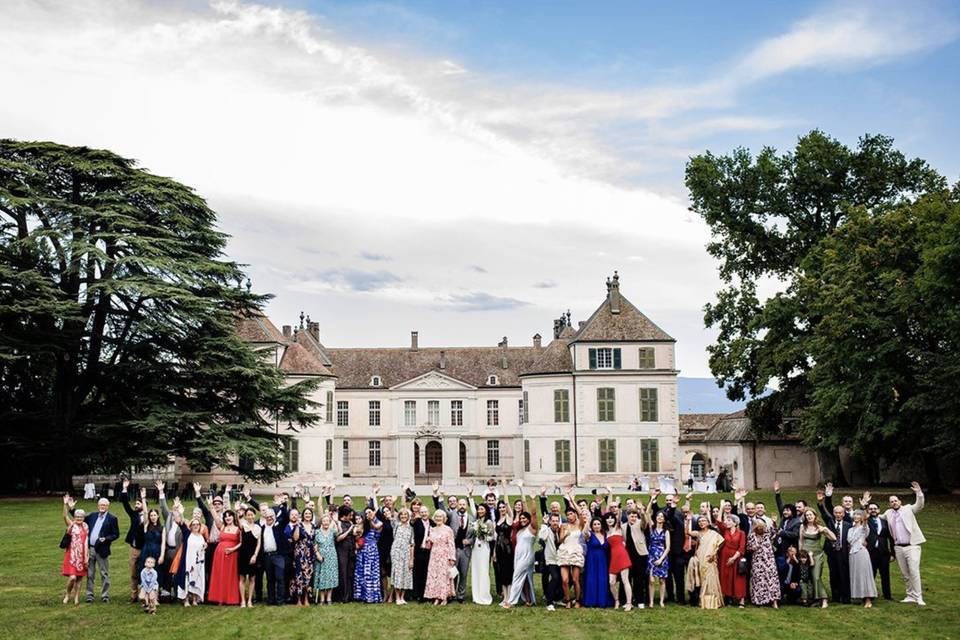 Wedding party at the venue