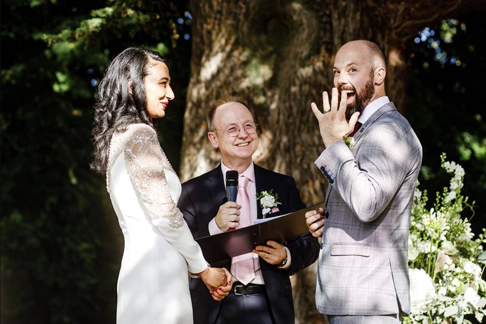 Emotional ceremony moment