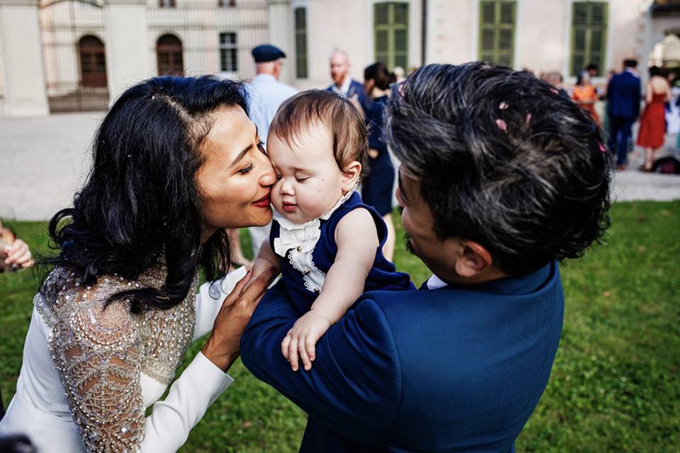 Family wedding moment