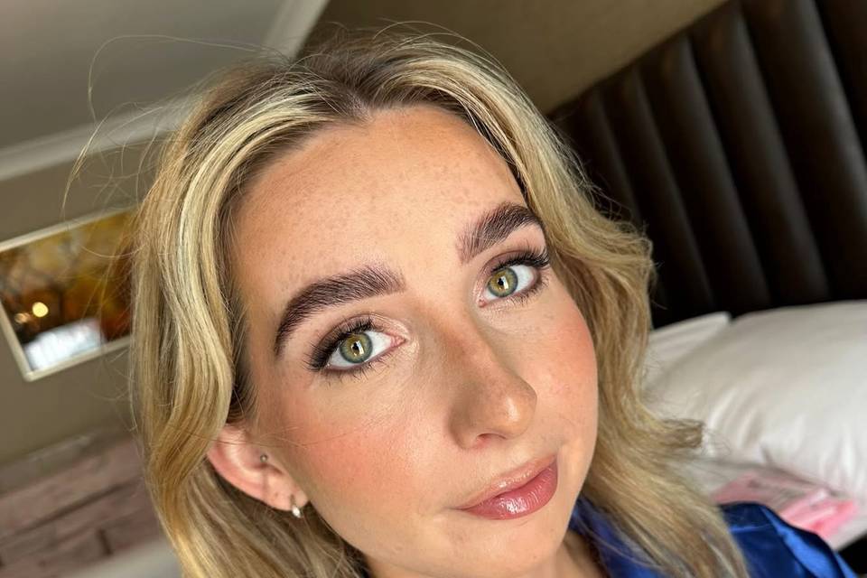 Soft radiant bridal makeup