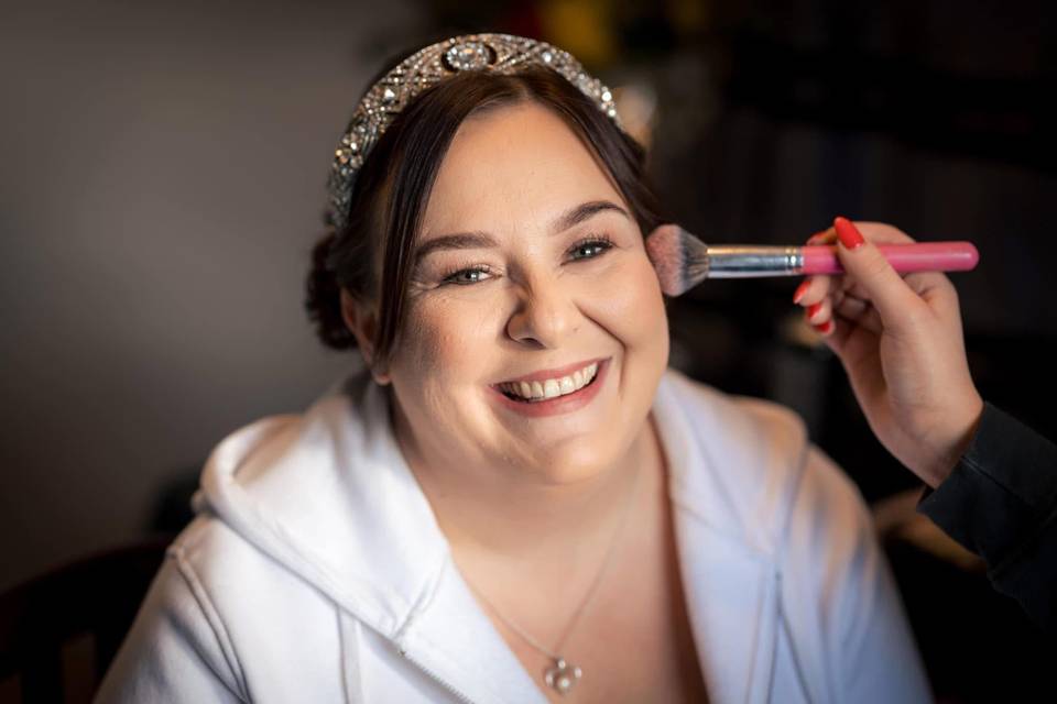 Soft radiant bridal makeup