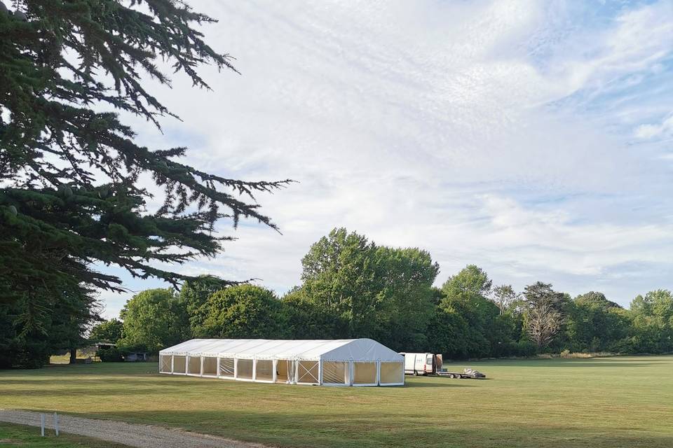 150 guest marquee