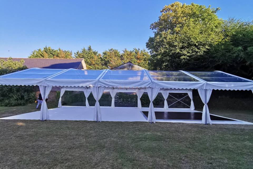 Open sided marquees