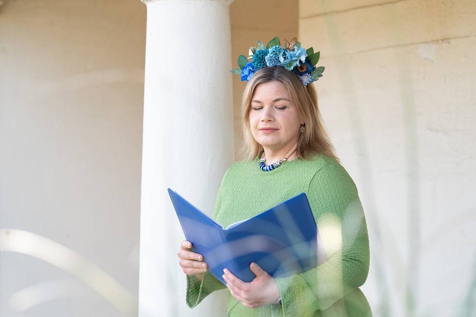 Preparing for a beach ceremony