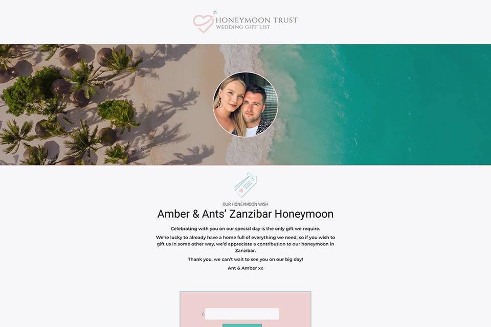 Your Honeymoon Page