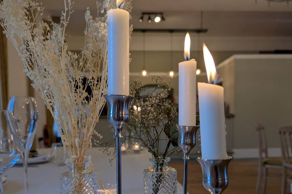 Beautiful flame candles