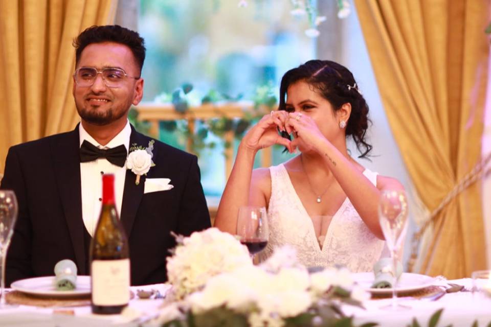 Beautiful bride and room