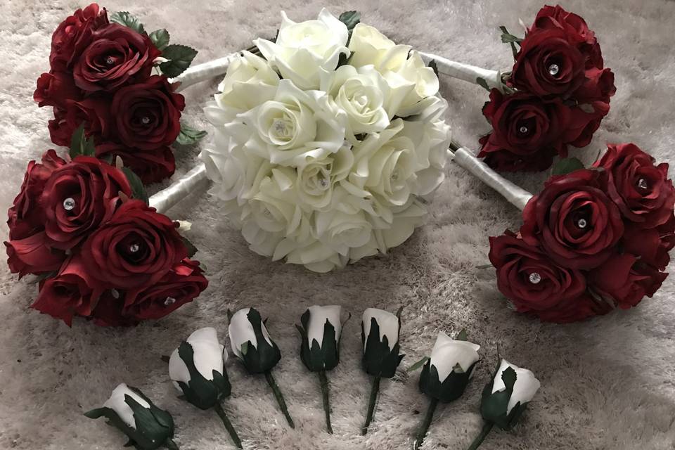 Silk wedding flowers
