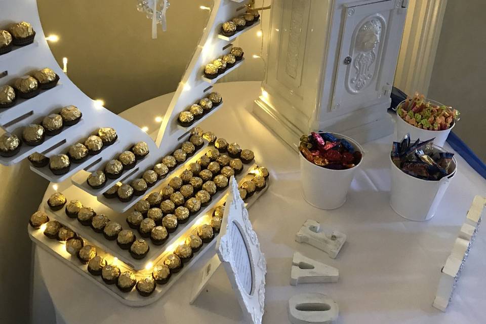 Ferrero heart display with lig