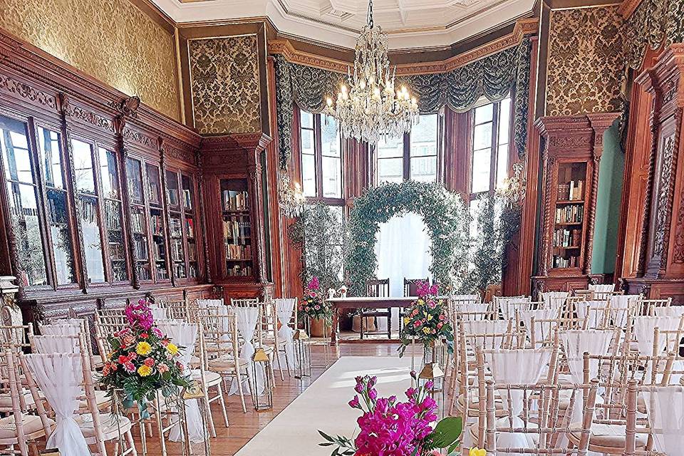 Canford School Aisle Flowers