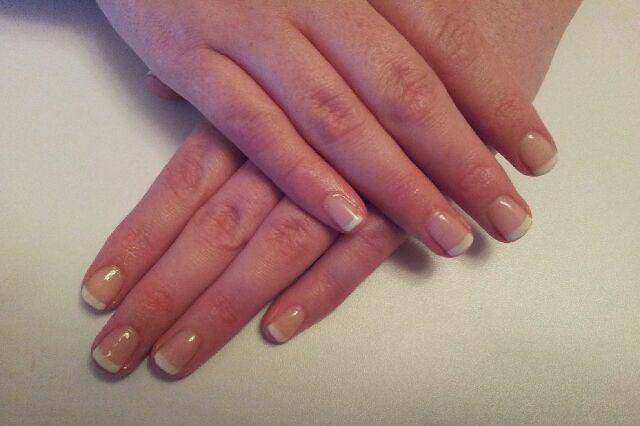 Gelish french manicure with Sally Snowball
