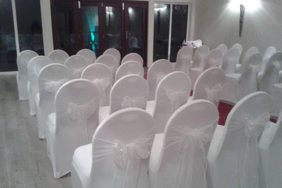 White ceremony room