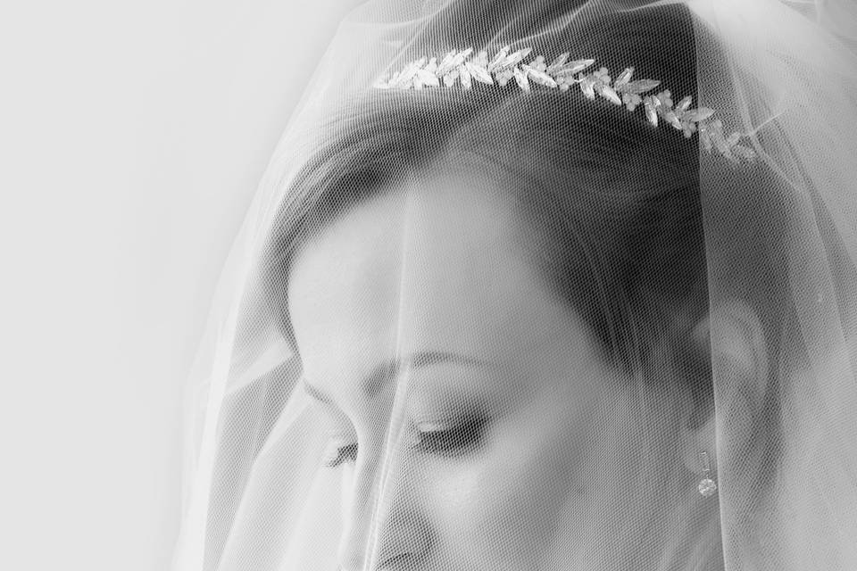 Bride preparing