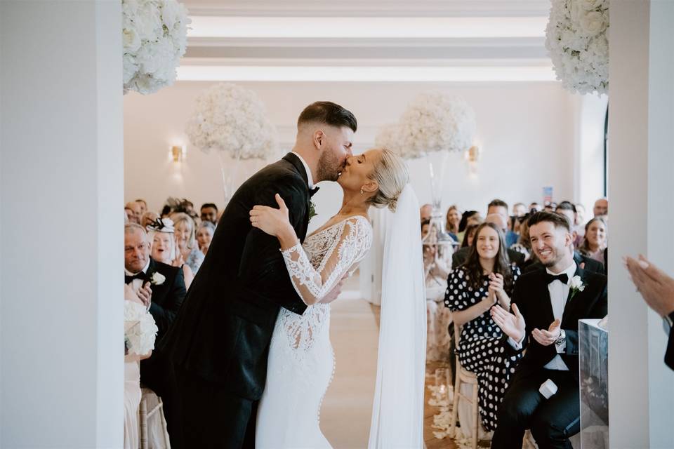 All-White Wedding Ceremony