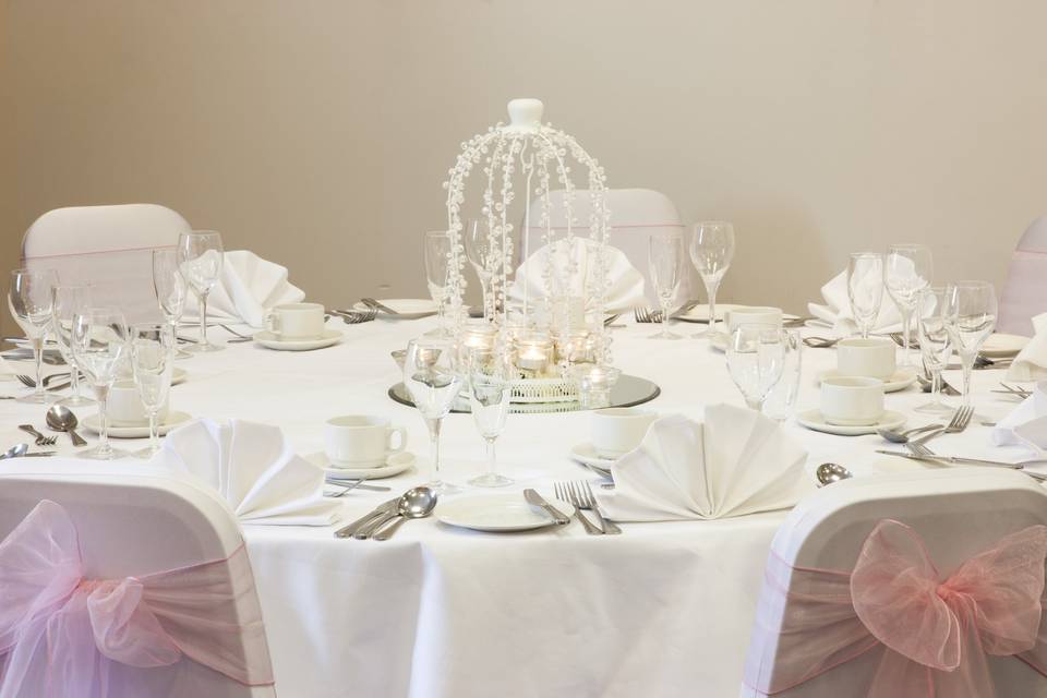 Place settings and table decor