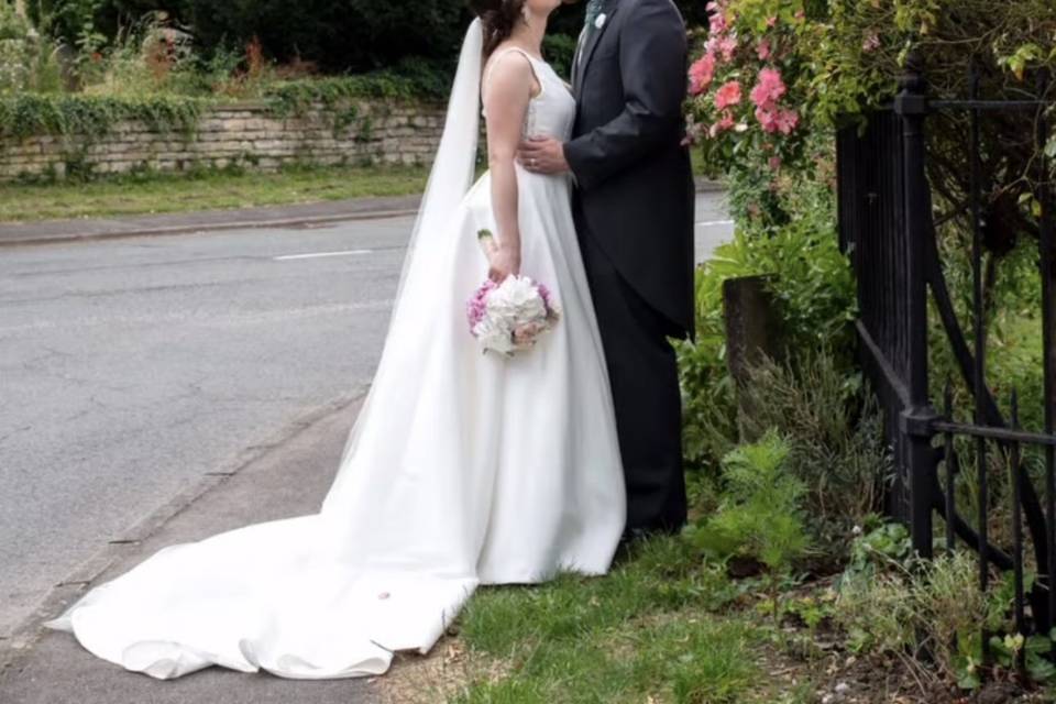 Gorgeous bride and groom