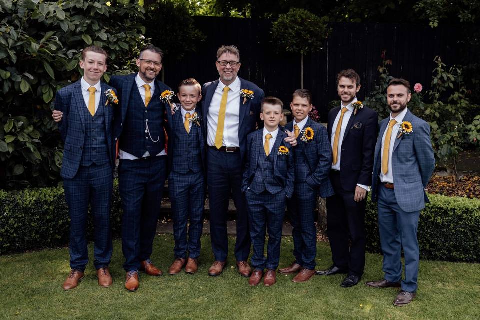 Groom and best men