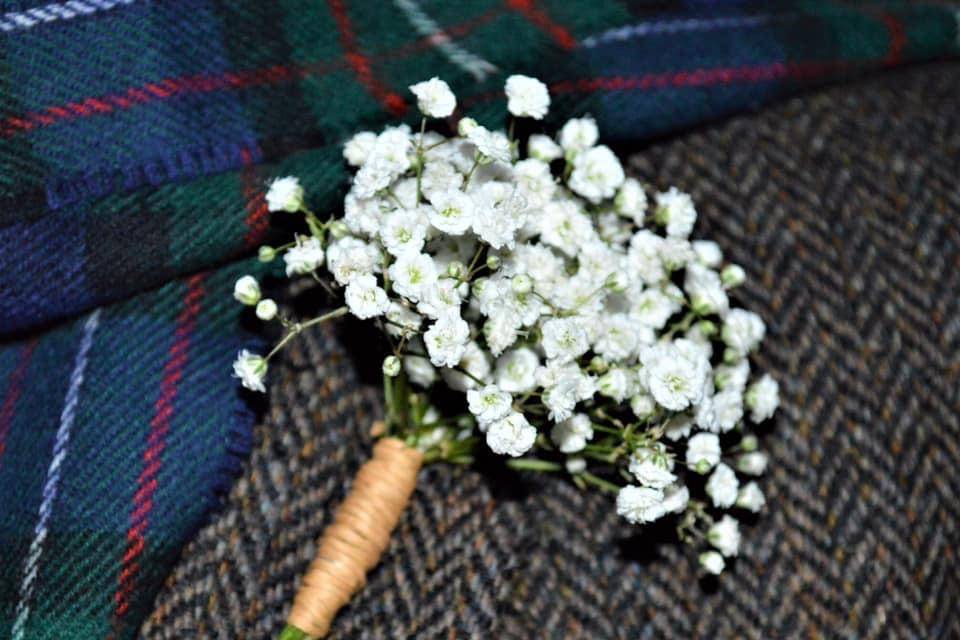 Gypsophelia buttonhole