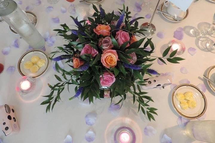 A guest table arrangement