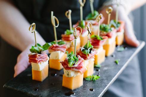 Canapes service.