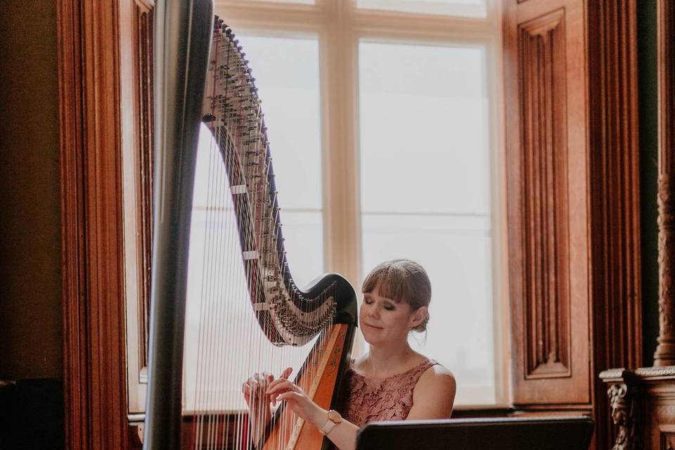 Lizzie, wedding harpist