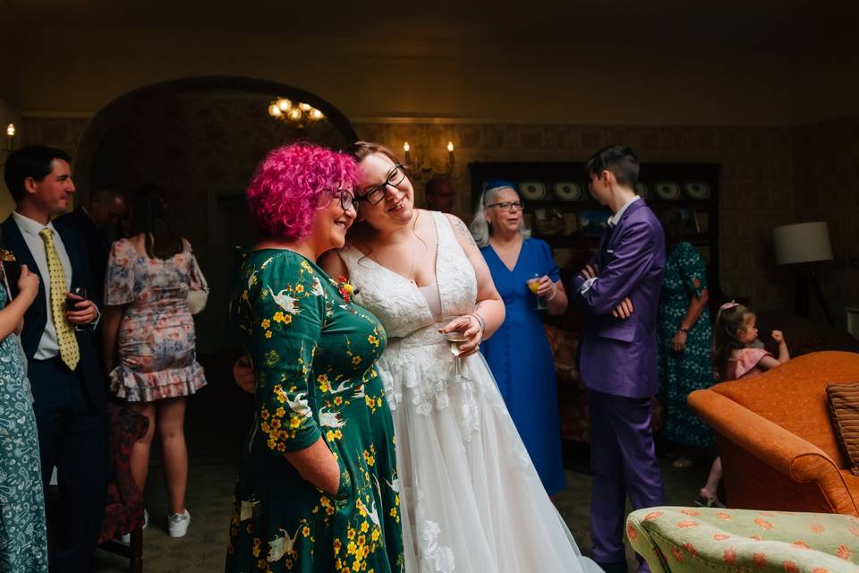 Chilling with the bride