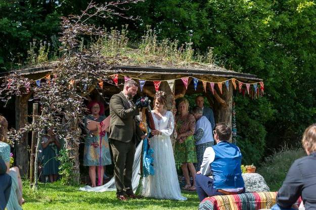 Ceremony on family farm