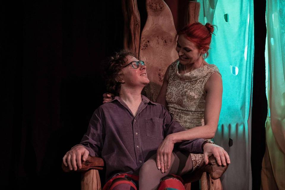 Bride & Groom on Throne