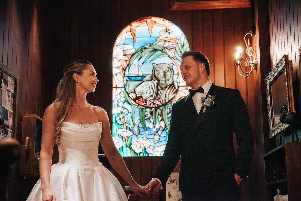 Couple in Enchanted Library