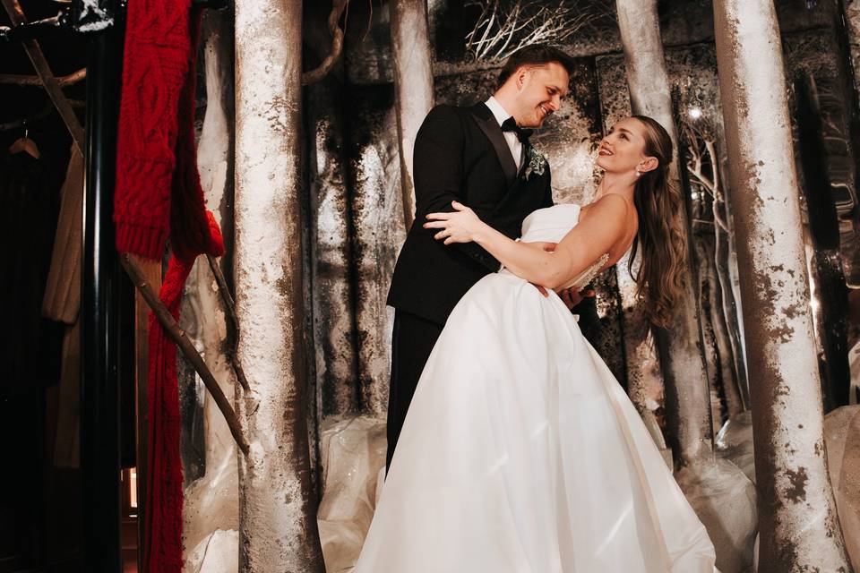 Couple in Snowy Narnia