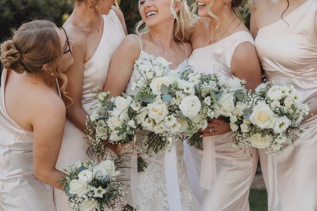 Bride & her maids - Clock Barn