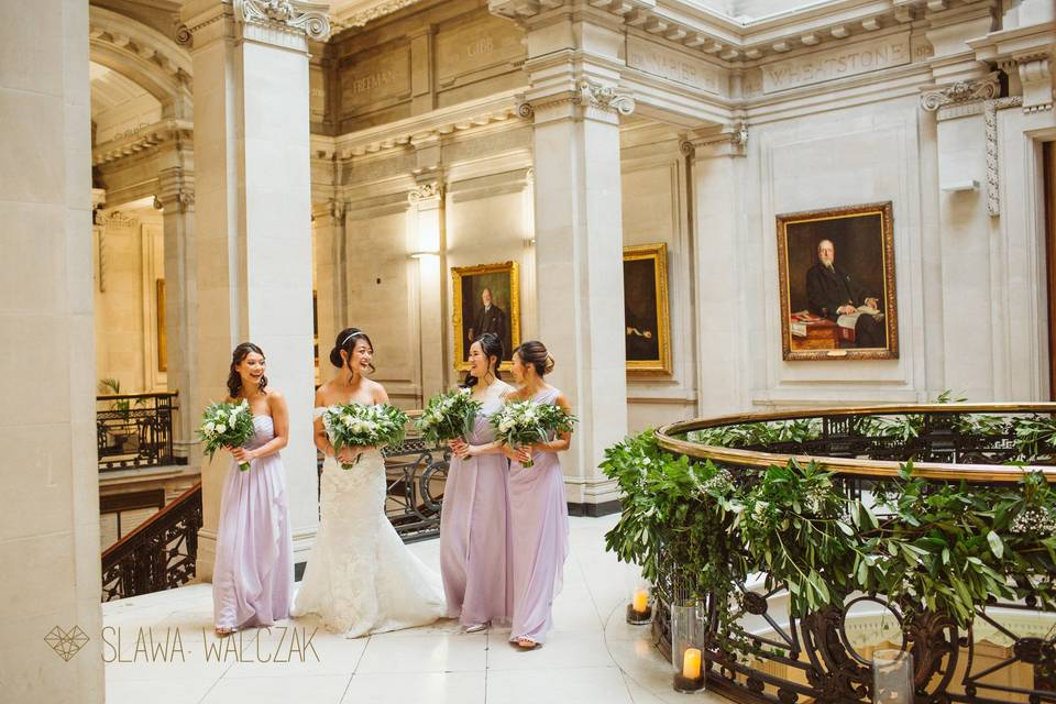 Bride and maids