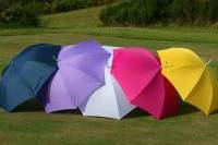 White umbrella for the bride