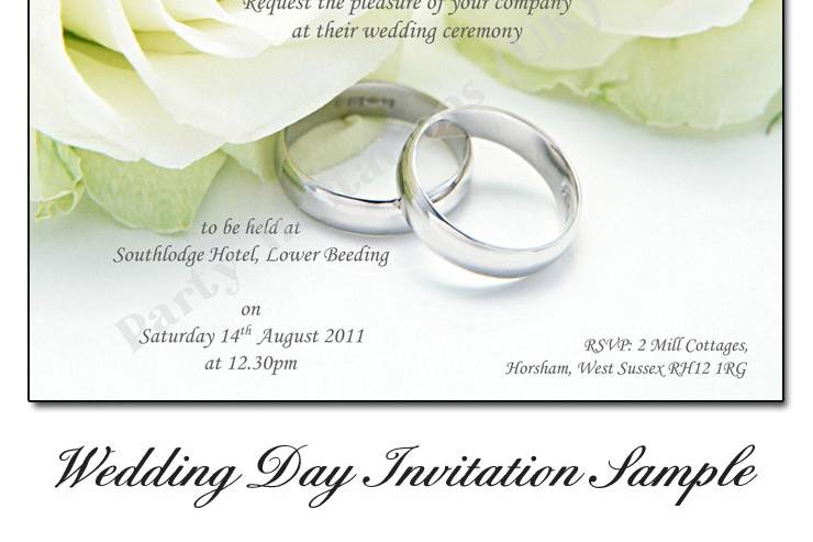 Wedding rings invite
