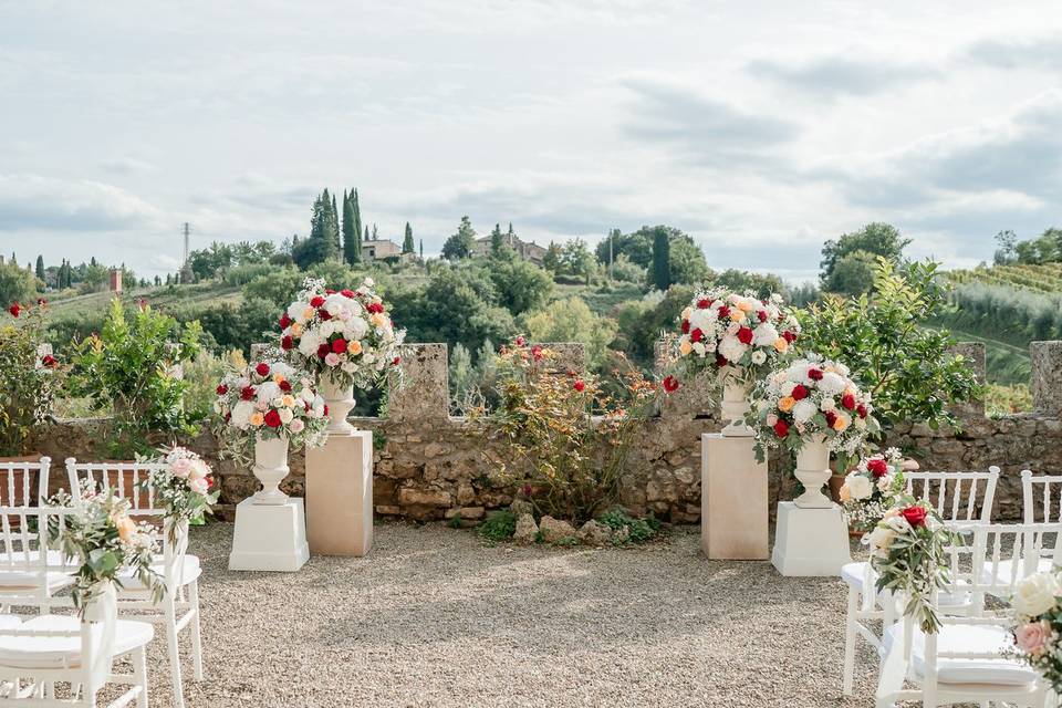 Symbolic wedding in a Castle