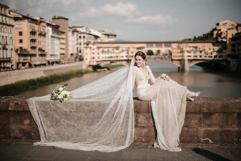 Bride in Ponte Vecchio