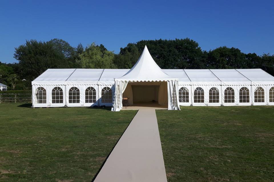 Marquee with pagoda entrance