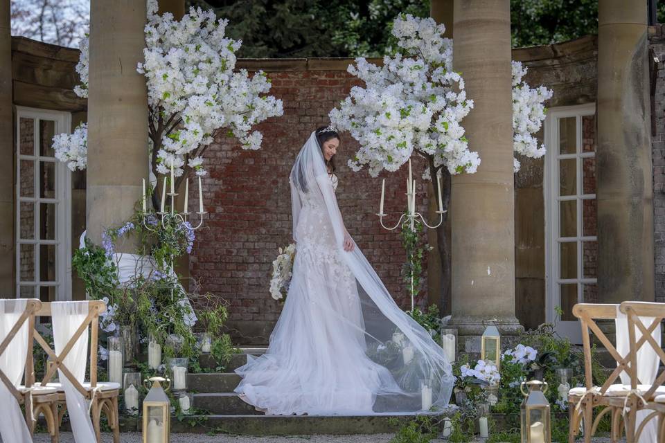 Spring wedding ceremony