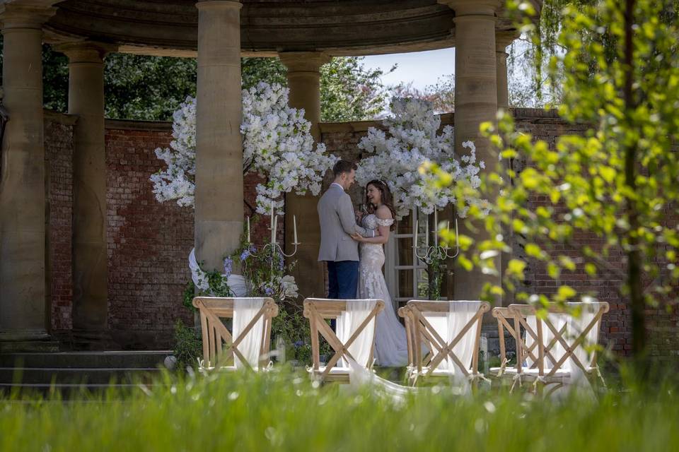 Outdoor wedding ceremony