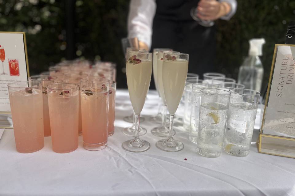 Welcoming drinks