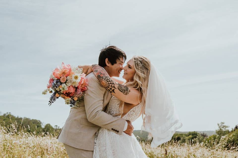 Wild fields of Upwaltham Barns