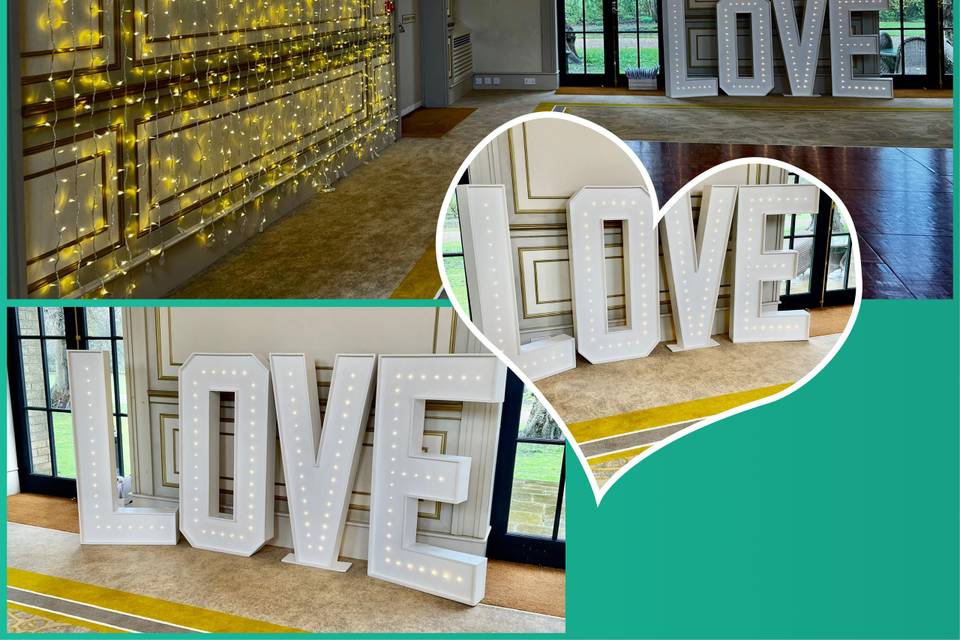 4ft light up love letters