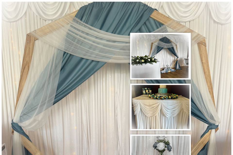 Dusky blue& white theme