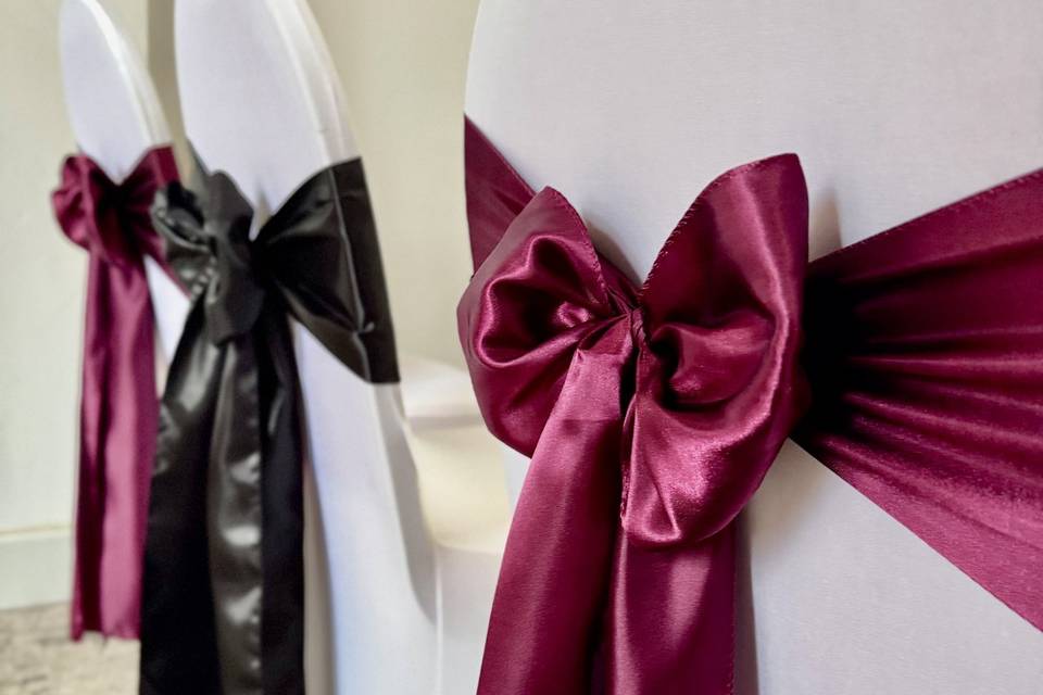 Black & Burgundy sashes