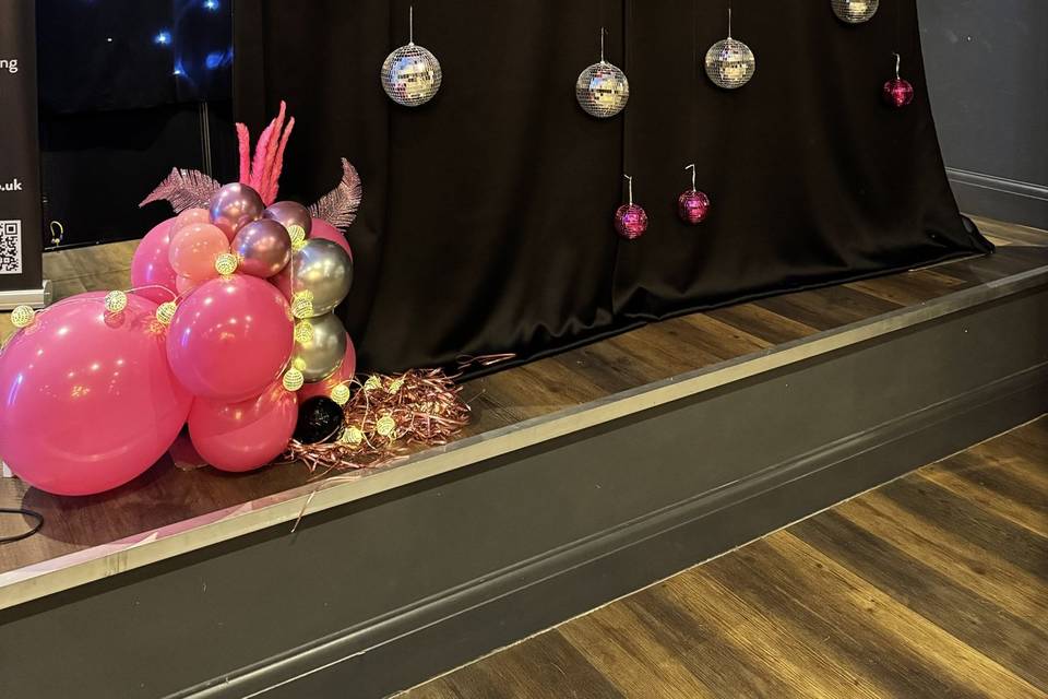 Disco ball theme backdrop