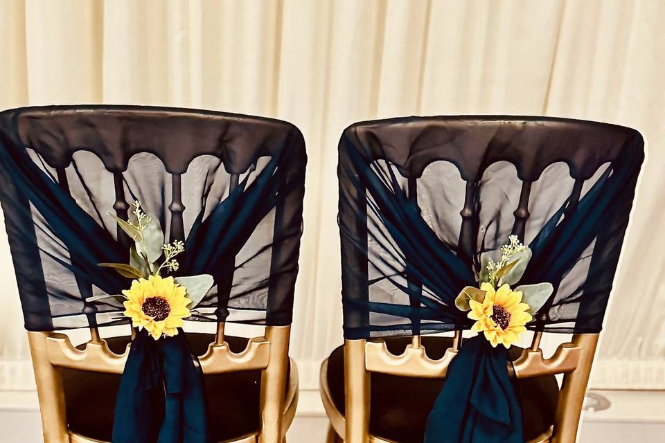 Chair drapes ( hooded)