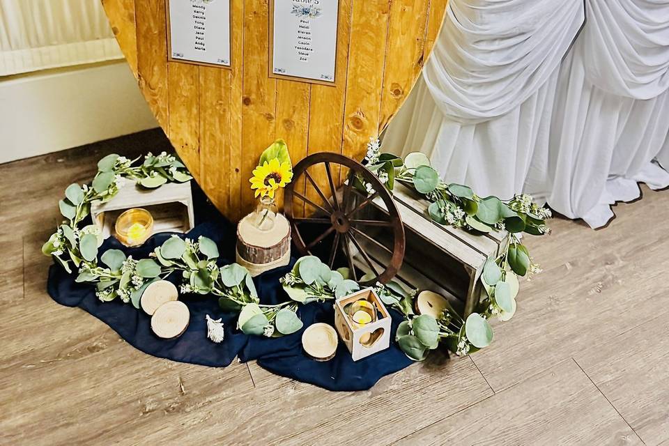 Fully styled seating plan