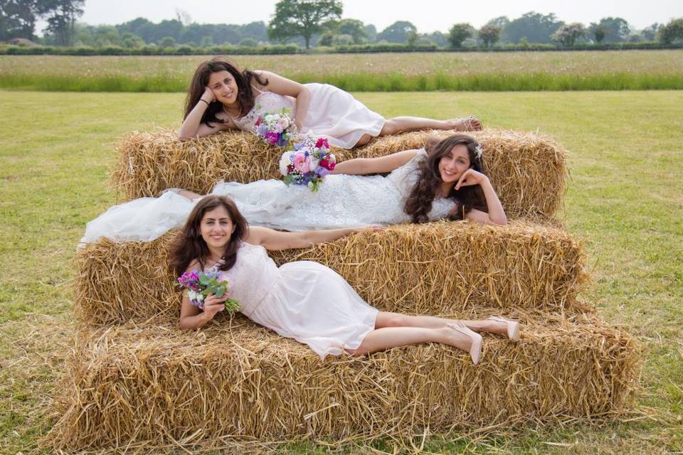 Wedding in a field