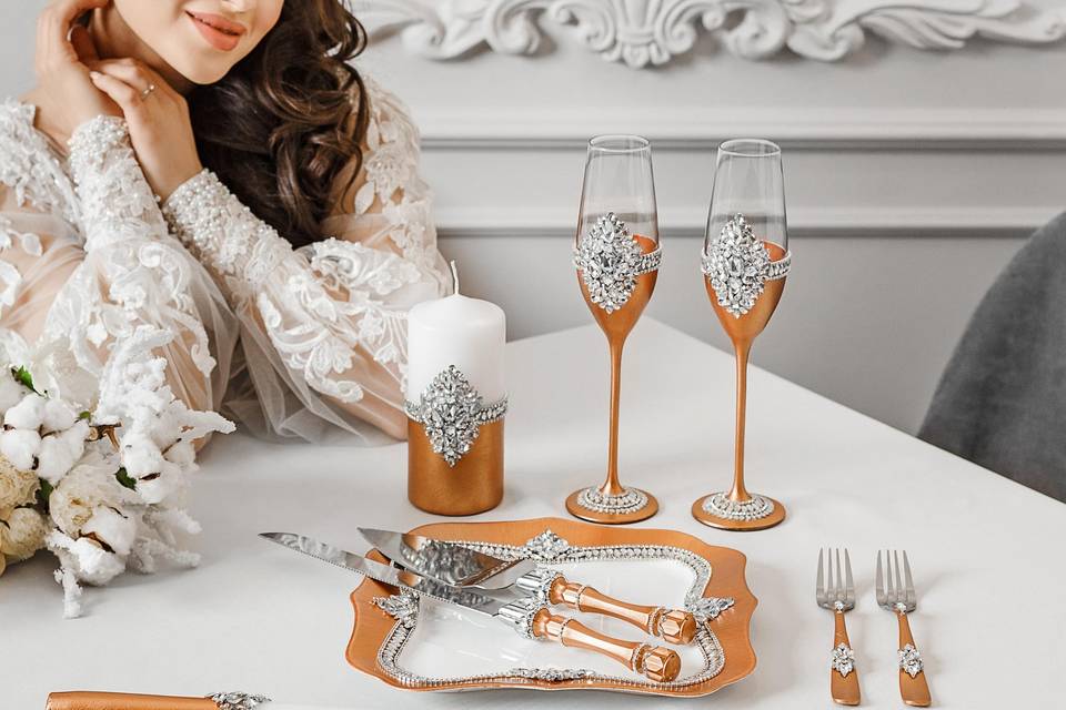 10-piece cake cutting set