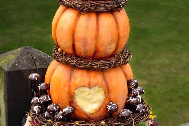 Pumpkin wedding cake